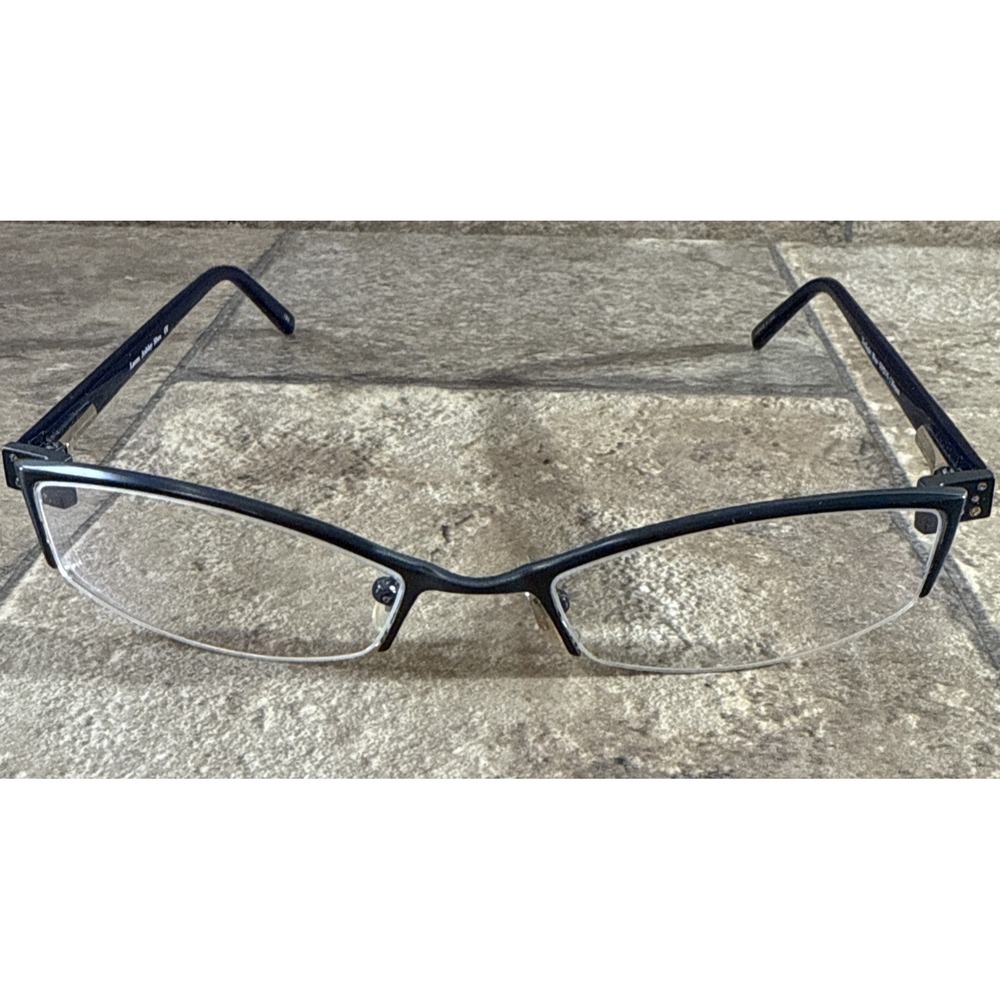 Laura Ashley Shea Eyeglasses FRAME ONLY Twilight Blue Half Rim 53-19-130-26mm